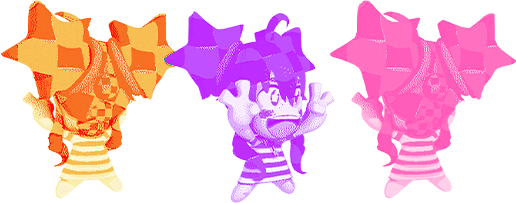 Three colorful Yameii character editions